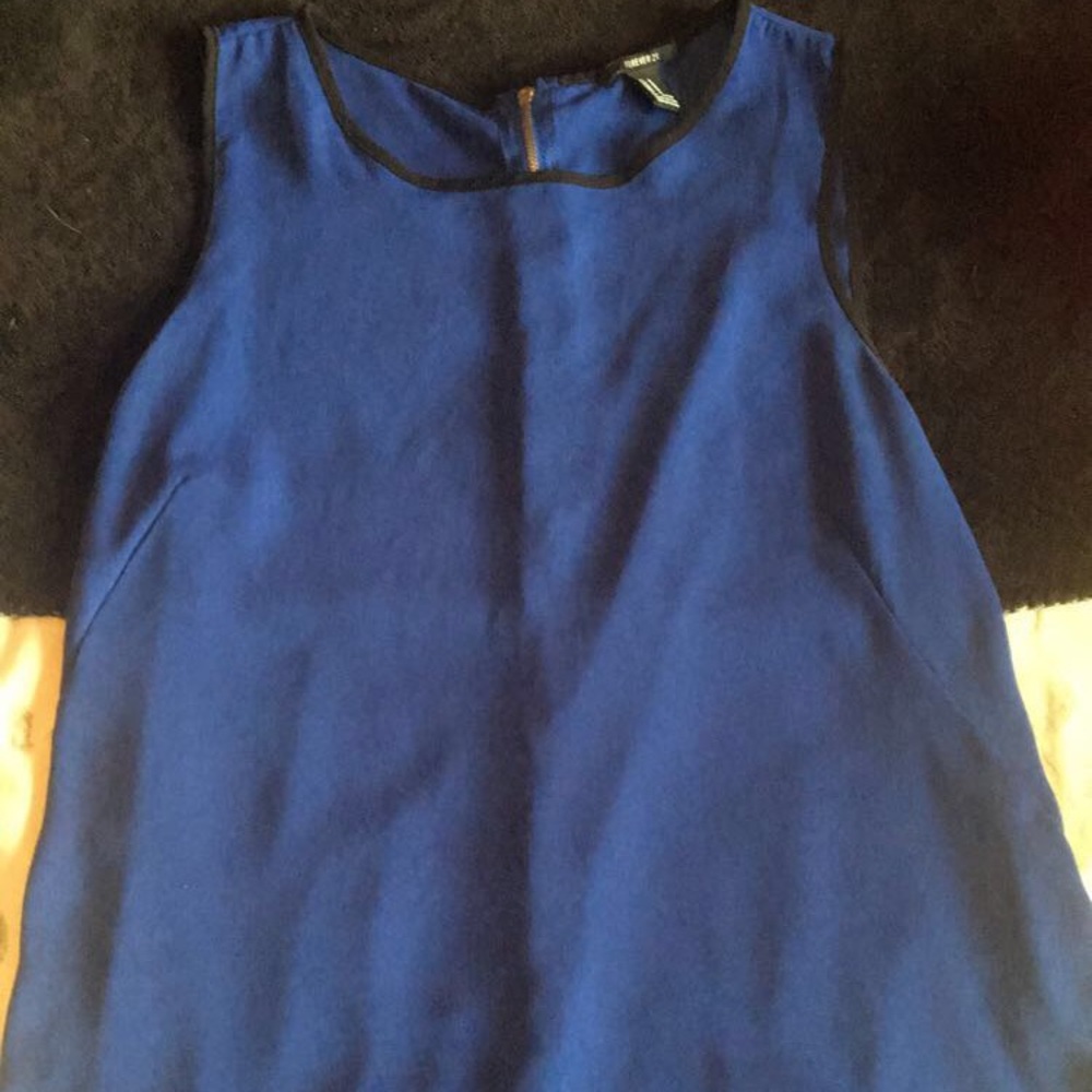 Simple blue dressy top